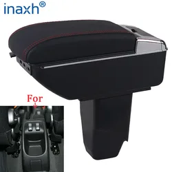 Braço do carro para peugeot 206 caixa de armazenamento centro braço 207 peças interiores retrofit acessórios automóvel usb led
