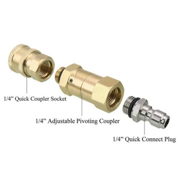 

Pressure Washer Hose Adapter 1/4 Inch Quick Connector Pivoting Coupler Socket Brass Live Joint Diameter: 24.4mm