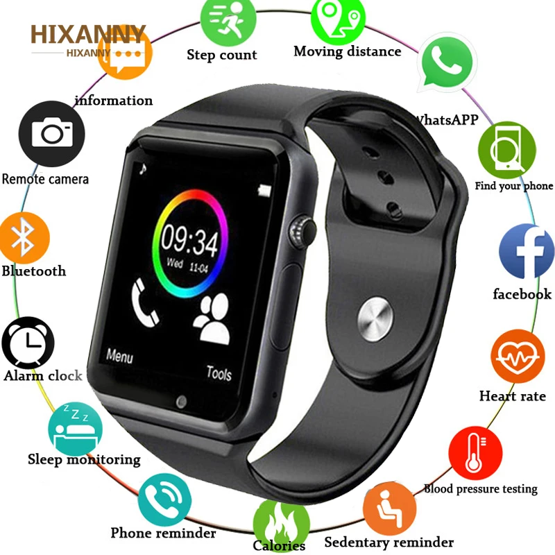 

WristWatch A1 Bluetooth Smart Watch Men Sport Pedometer with SIM Camera Smartwatch for Android Smartphone Russia Good PK DZ09