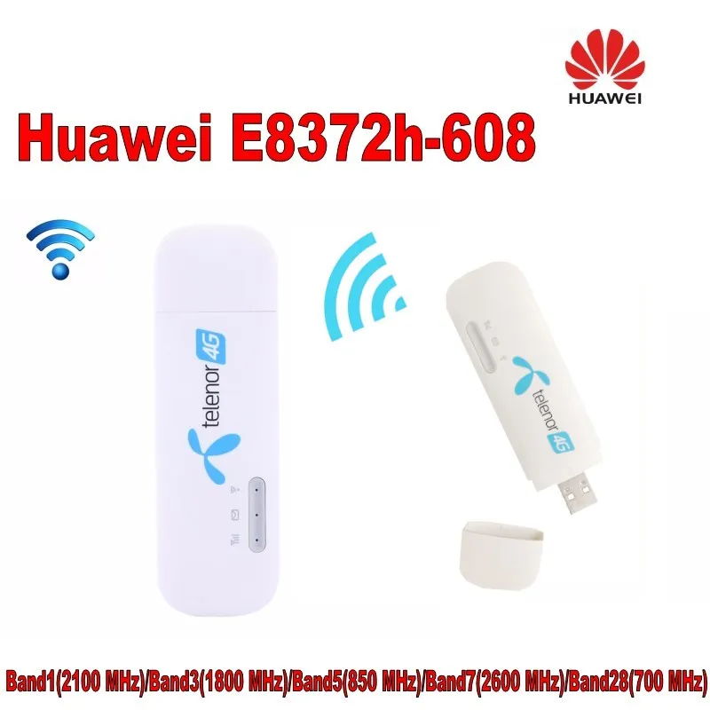 Разблокированный huawei E8372 E8372h-608 4G LTE 150Mbps USB модем антенна 4G USB WiFi ключ 4G модем carfi для офиса домашнего телефона