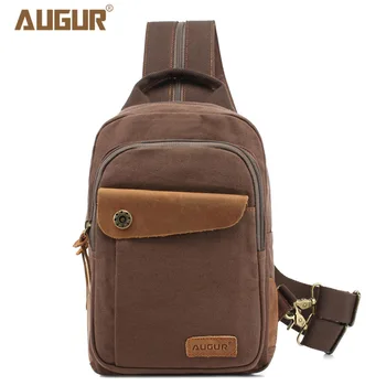 

AUGUR Chest Pack Canvas Crossbody Bag Men Military Army Vintage Messenger Bags Large Shoulder Bag Casual Travel Bags