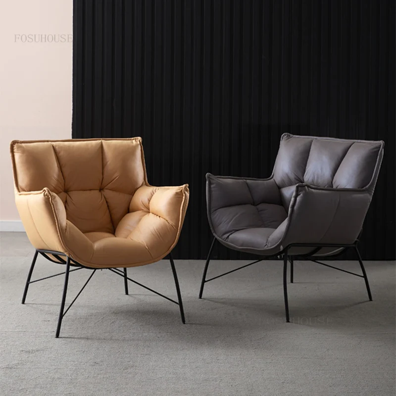 Nordic Living Room Chairs Furniture Light Luxury Lazy Sofa Chair Bedroom Fashion Backrest Leisure Armchair | Мебель
