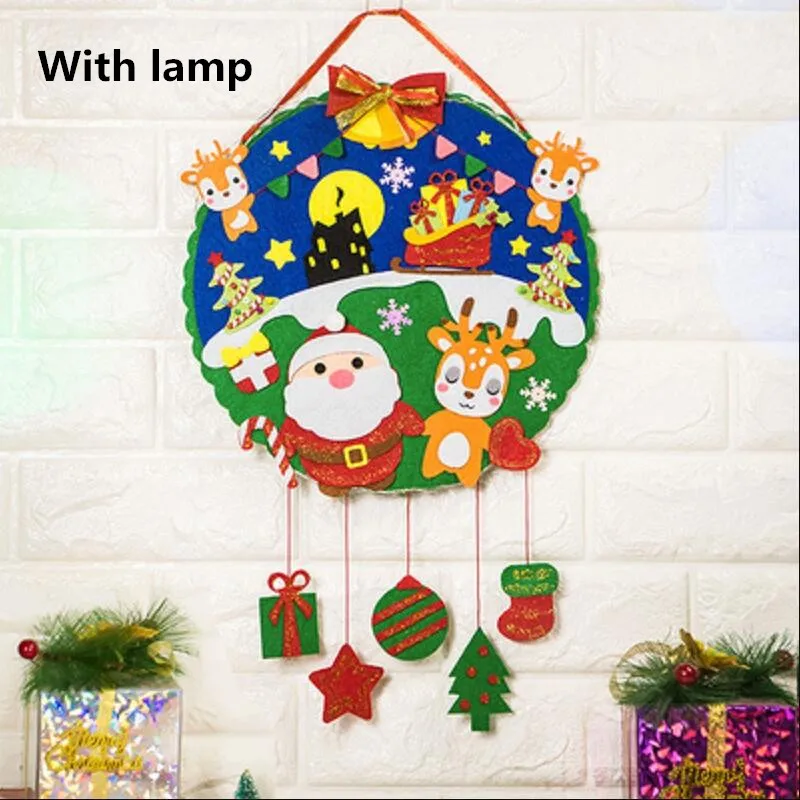 DIY рождественские колокольчики, украшения для детского сада, обучающие игрушки для детей, игрушки для дома, рождественские подарки - Цвет: Зеленый