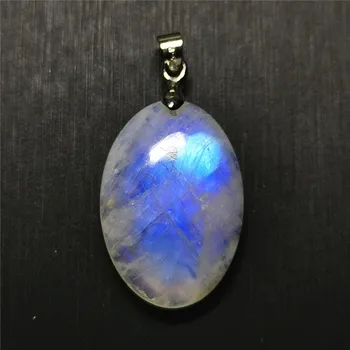 

Natural Top Quality Blue Light Moonstone 25x17x7mm Gemstone Women Pendant Party Oval Bead Gift Crystal Healing AAAAA