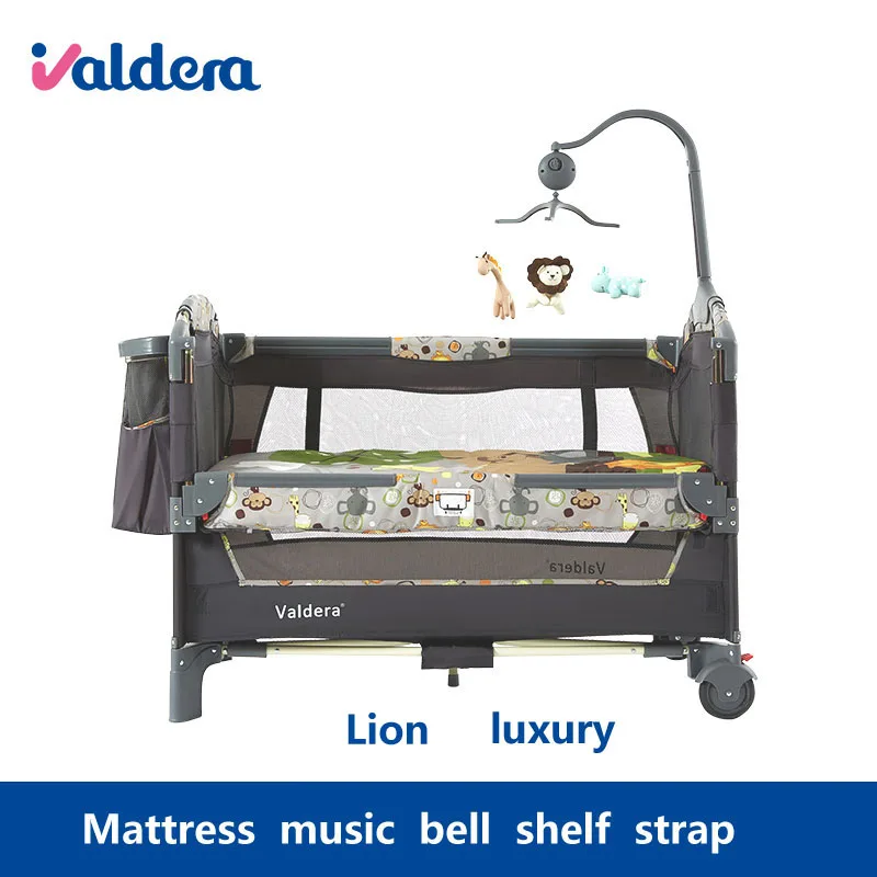  Valdera portable crib foldable mobile baby bed multi-function newborn bed stitching beds free shipp