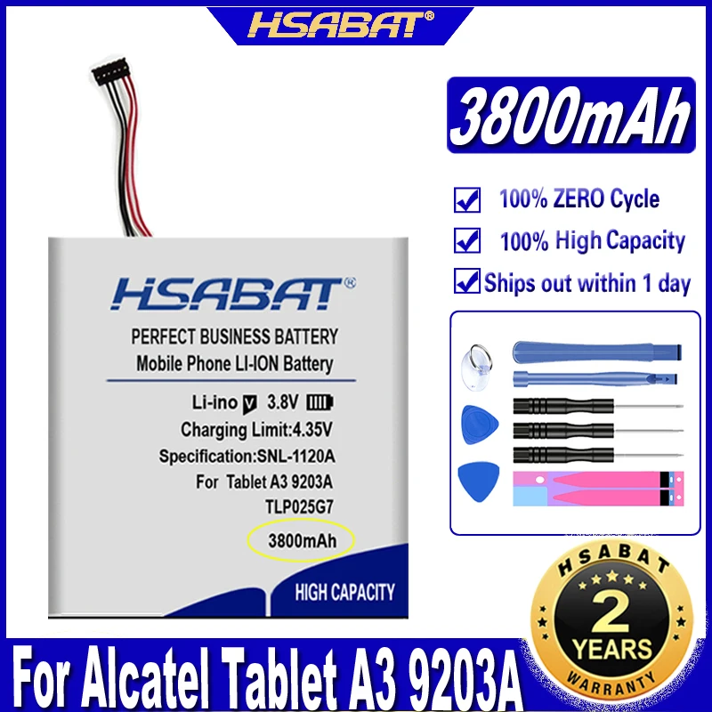Аккумулятор HSABAT TLP025G7 3800 мАч для Alcatel Tablet A3 9203A | Мобильные телефоны и аксессуары