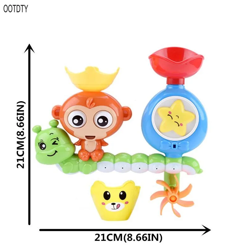 Детская мультяшная обезьяна, Классическая Игрушка для ванной, животные, морская звезда, посыпать игрушки для ванной, для купания, для душа, развивающие игрушки для детей