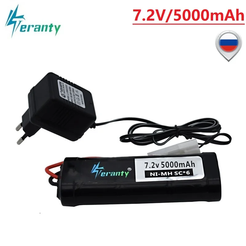 Аккумулятор емкостью 7 2 В 5000 мАч Ni MH с вилкой Tamiya зарядным устройством и батареей