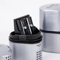 Faber-Castell Manual 3-hole Mechanical Pencil Sharpener Silver Color Pencils Sharpener School Office Stationery Student Stuff 3