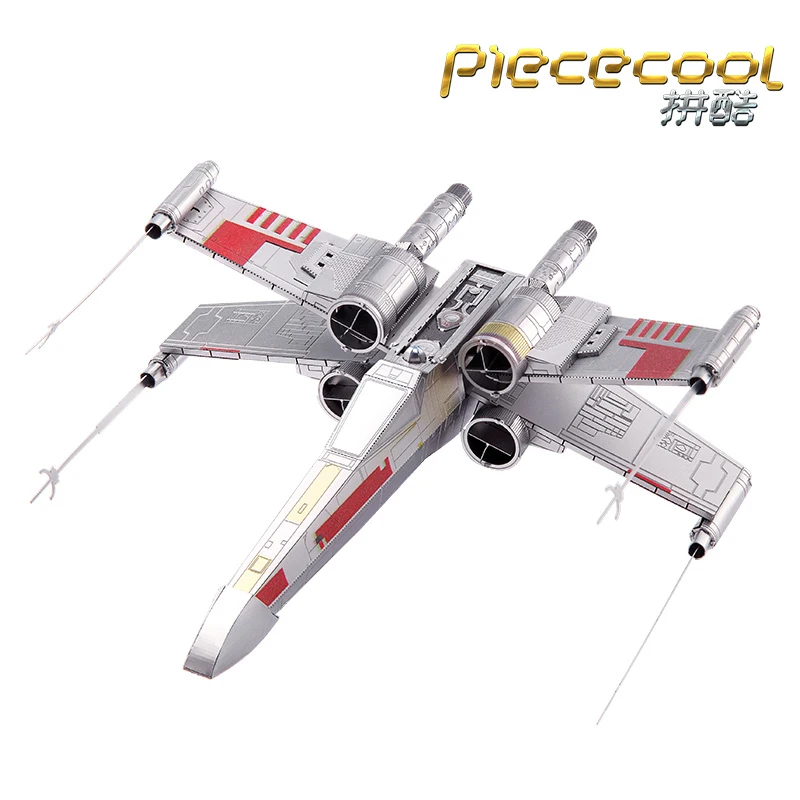 

Piece cool 3D Metal Puzzle X-WING Model KITS Educational Puzzle 3D Model Gift jigsaw Toys For Children