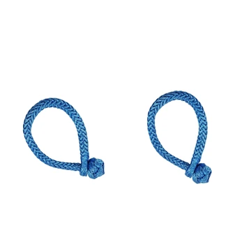

2 Pack Blue 8mm X 100mm ATV Winch Shackle, Yacht Shackle, Synthetic Winch Cord