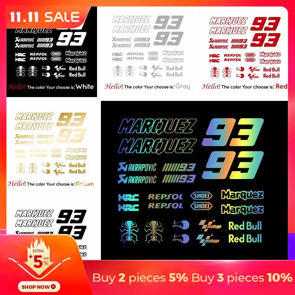 Marquez 93 Vinyl Stickers Motorcycle Decals Removable Car Sticker Motorbike Decal Decoration
