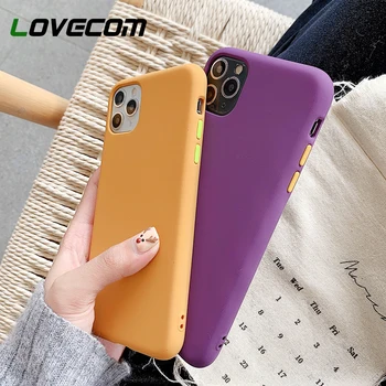 

LOVECOM Phone Case For iPhone 11 Pro Max XR XS Max 7 8 6 6S Plus X Matte Soft TPU With 4 DIY Random Buttons Cute Back Cover Gift