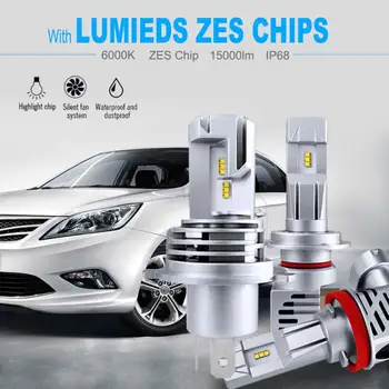 

Car Headlight Bulb H4 LED H7 H8 H9 HB2 HB3 H11 HB4 9005 9006 60W 12000LM Plug-N-Play Extremely Bright 6000K ZES Chip Hi/Lo Beam