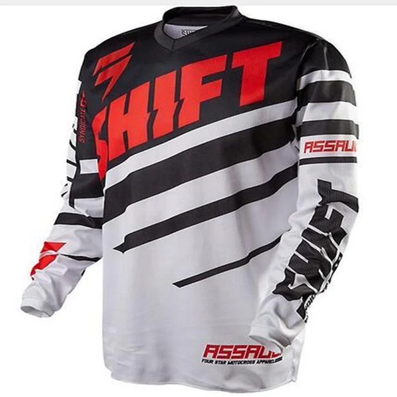 L Гоночная футболка moto cross Jersey mx горные ropa mtb горный велосипед рубашка Equipment moto cross одежда - Цвет: L