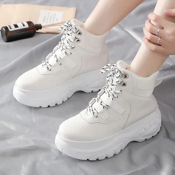 

Women's shoes spring and autumn 2020 Korean casual shoes women thick bottom solid color women vulcanized shoes FS-19