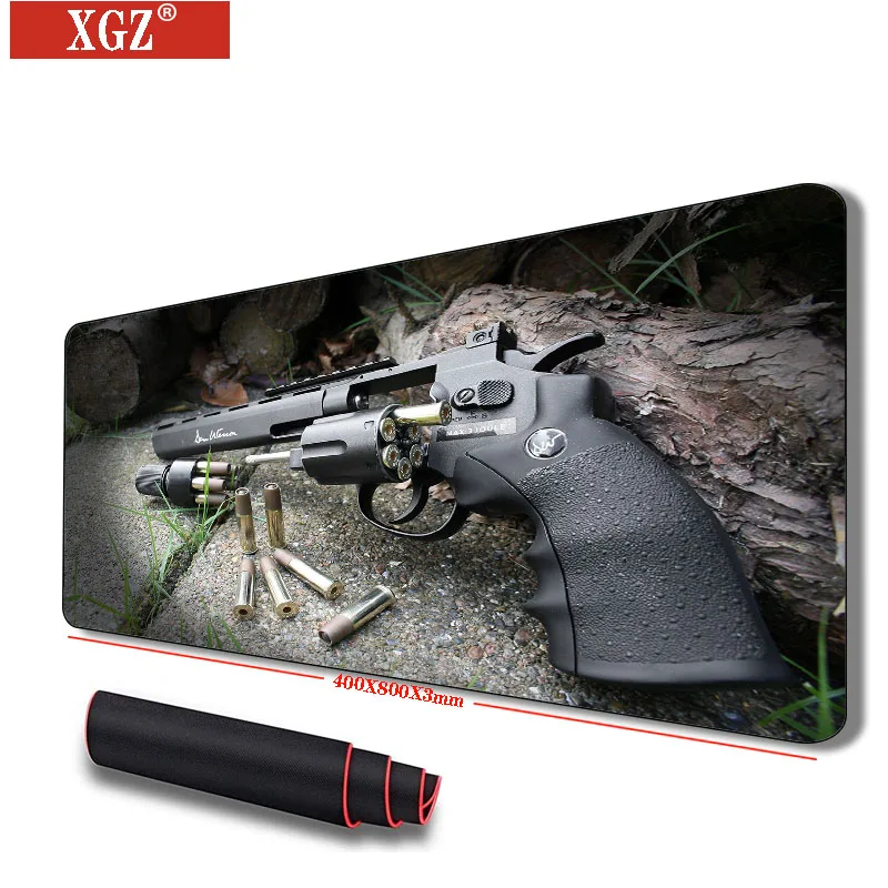 

Xgz Pistol Mouse Pad Boys Computer Notebook Non-slip Mat Gamer Accessories Peripheral Csgo Large Size 400x900mm, 300x800mm