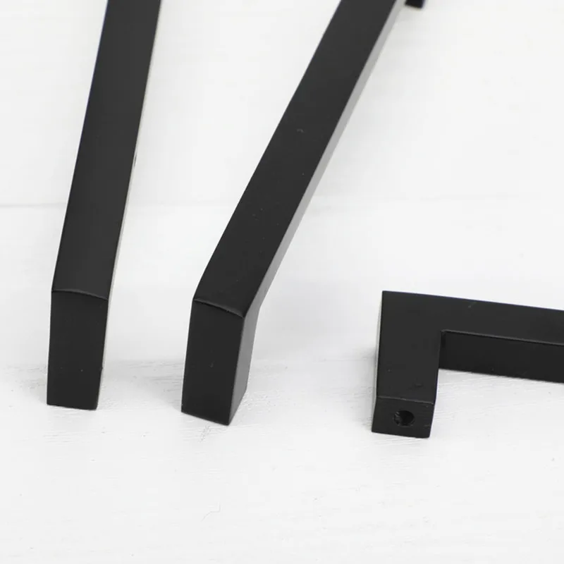 Black Cabinet Handles Kitchen Door Handles Drawer Knobs Aluminum Alloy Wardrobe Door Brushed Modern Style Hardware furniture handles kitchen door handles