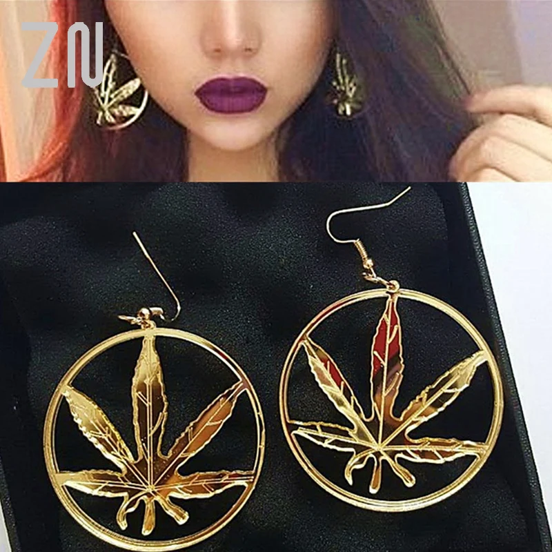 ZN Lover красивые женские круглые большие серьги модные украшения кольца с полыми