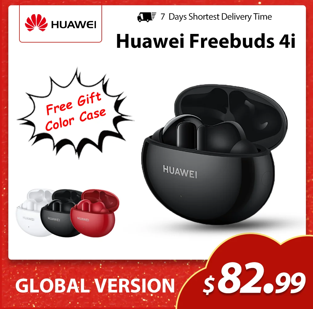  Новинка HUAWEI FreeBuds 4i TWS беспроводные наушники ANC чистый звук качественные беспроводные bluetooth наушники с длительным сроком службы батареи…
