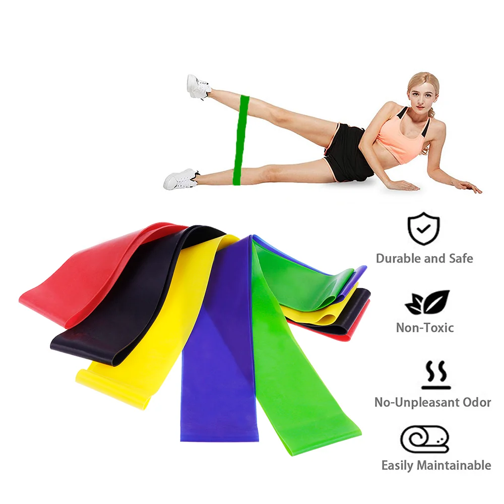 Спортивные Резиновые Эспандеры, эластичный Фитнес-браслет, Петля 60 см, фитнес-Эспандер для упражнений, йоги, тренировок, 0,35 мм-1,1 мм