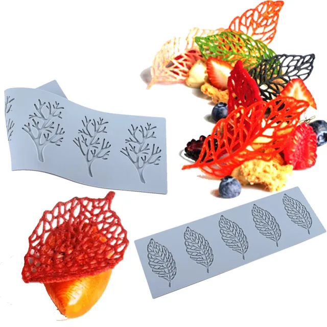 Coral Leaf Fondant Silicone Mold Lace Mat 3D Crafts Cake Decorating Tools DIY Chocolate Confectionery Mould Baking Accessories