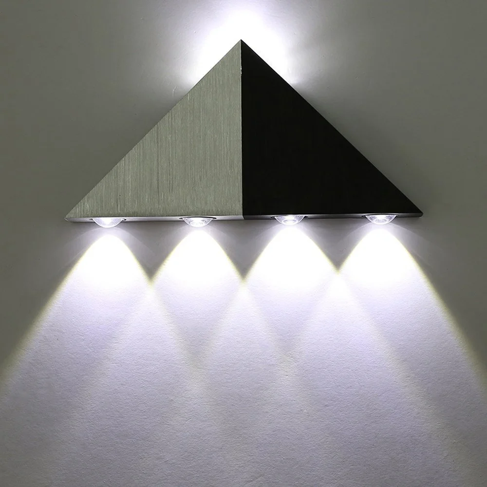 Modern Triangle LED RGB UP Down Wall Light Fixture Sconce Hallway Bedroom Lamp 
