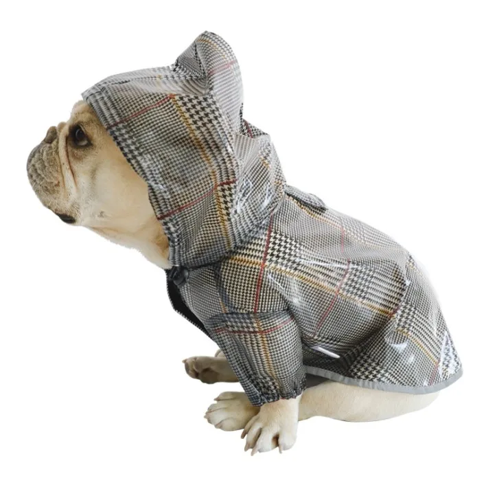 [MPK Dog Poncho] дождевик для французских Бульдогов и Мопсов, для выбора цвета, пожалуйста, обратитесь к картинке вместо слов - Цвет: Белый