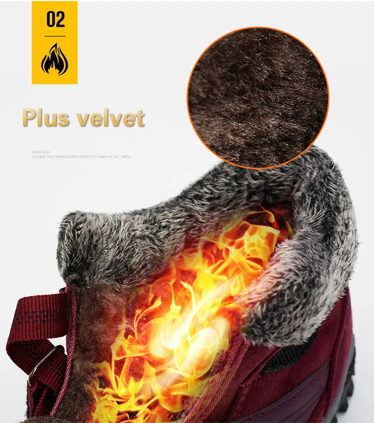 Hommes Bottes De Haute Qualité Hiver Fourrure Chaud Cheville Neige Bottes Hommes Hiver Caoutchouc Travail Bottes Hommes Baskets