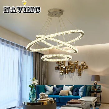 

Modern Art Ring Free Creative Chandelier for Restaurant Bedroom Lighting
