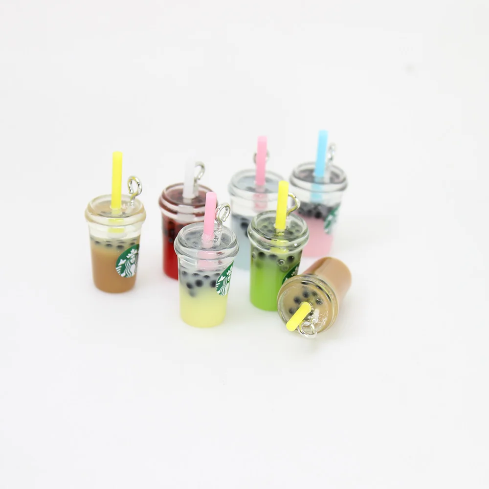 Miniature Iced Coffee Keychain, Faux Frappuccino Charm, Kawaii