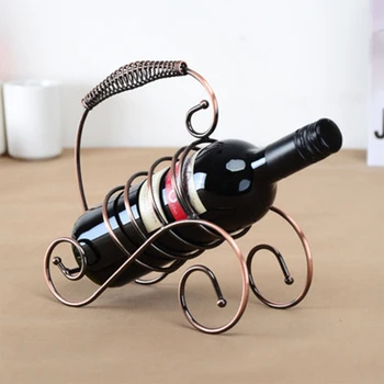 

YOMDID Creative Spring Handle Wine Rack Portable Wine Display Shelf Holder Durable Wine Storage Rack Organizer Bar Decorations