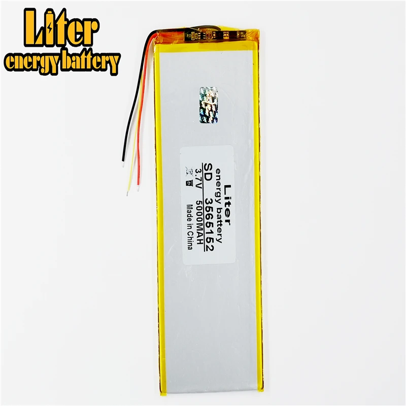 3 линии 7 V 5000mAh 3565152 полимер литий ионный/литий ионный аккумулятор для планшетных