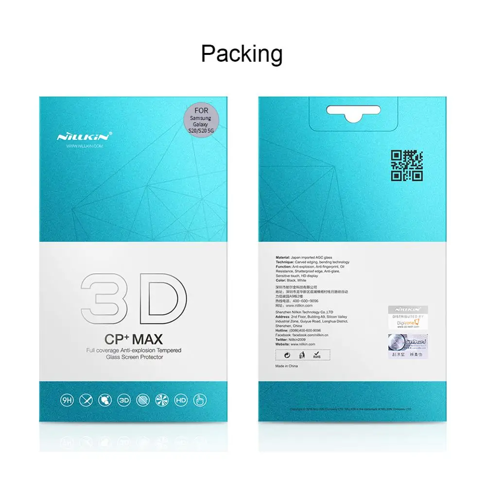 Закаленное стекло для Samsung Galaxy S20 NILLKIN Amazing 3D CP + MAX защитное наностекло S20|Защитные