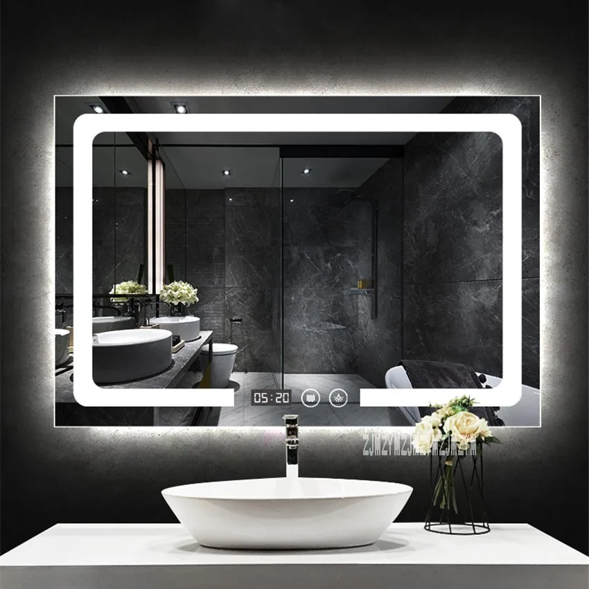 CTL300 настенное зеркало для ванной комнаты интеллектуальный сенсорный переключатель взрывозащищенное противотуманное зеркало для ванной со светодиодной подсветкой 110 В/220 В