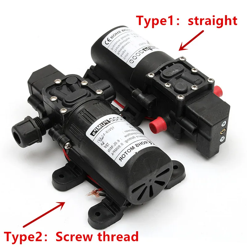 Прочный DC 12 V 130PSI сельскохозяйственный Электрический водяной насос черный