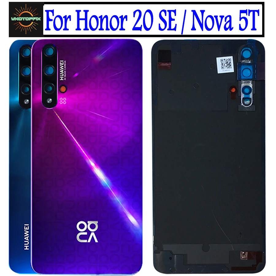 Новинка 100% Крышка батарейного отсека для Huawei Nova 5t Honor 20 se задний корпус задняя