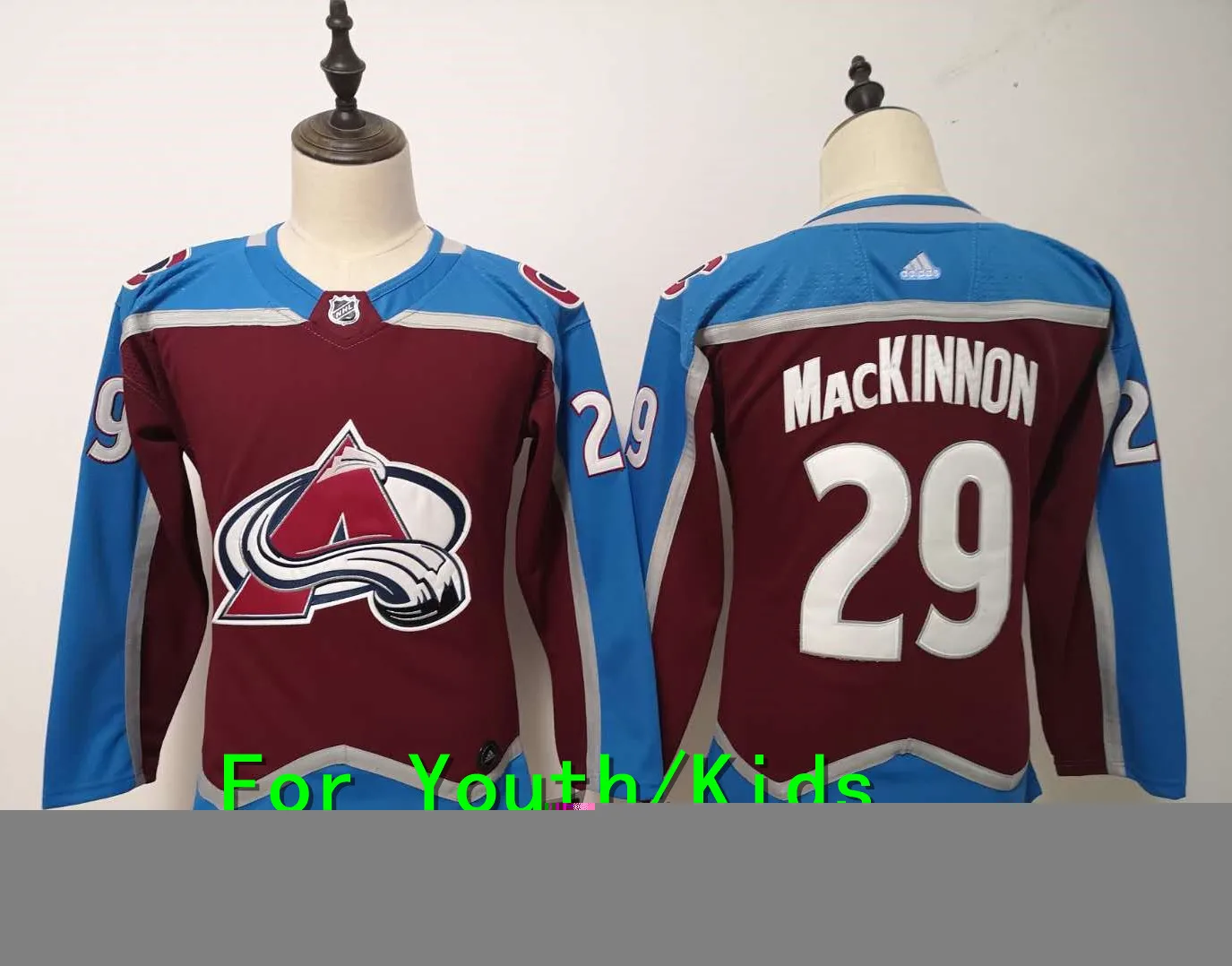 Молодежная вышивка сшитая Colorado#92 Gabriel Landeskog 96 Микко Рантанен 29 Натан Маккиннон Дети Джерси - Цвет: 3