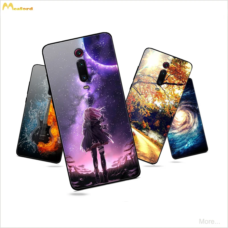 

For Xiaomi Redmi K20 Pro Tempered Glass Mirror Skin Case on Mi 9t pro Redmi K20Pro 8gb 128gb 256gb Soft TPU Bumper Back Cover