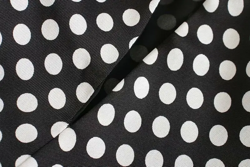 2020 New Women Dress Polka Dot High neck Bow Long Sleeves Short Dress Elegant Femme Robe Ropa Mujer Vestidos