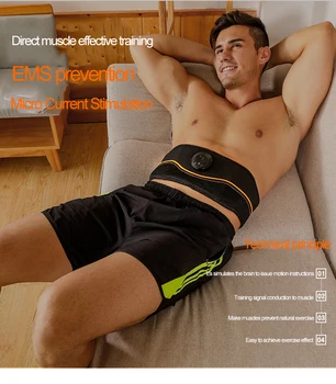 

TENS Intelligent EMS Vibration Massage Waist Belt Household Fitness Abdominal Instrument Muscle Training Slimming Abdominal Belt