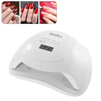 

Gel Polish Manicure Smart Sensor Timing LED UV Lamp Tool Nail Dryer 54W Salon Home LCD Display High Power Portable Curing