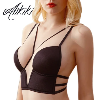 

Backless Invisible Bra Strapless Bralette Deep U Bra Women Underwear Sexy Lingerie Female Push Up Bra Padded Party Wedding Bras