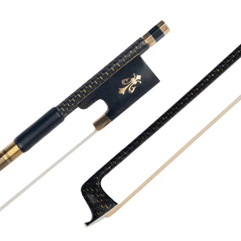 

Carbon Fiber 4/4 Full Size Violin Fiddle Bow Well Balanced Circle Style Ebony Frog