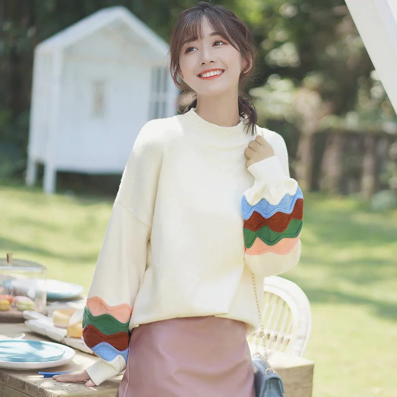 Шикарный свитер цвета хаки новинка сезона осень-зима 2019 Женский пуловер