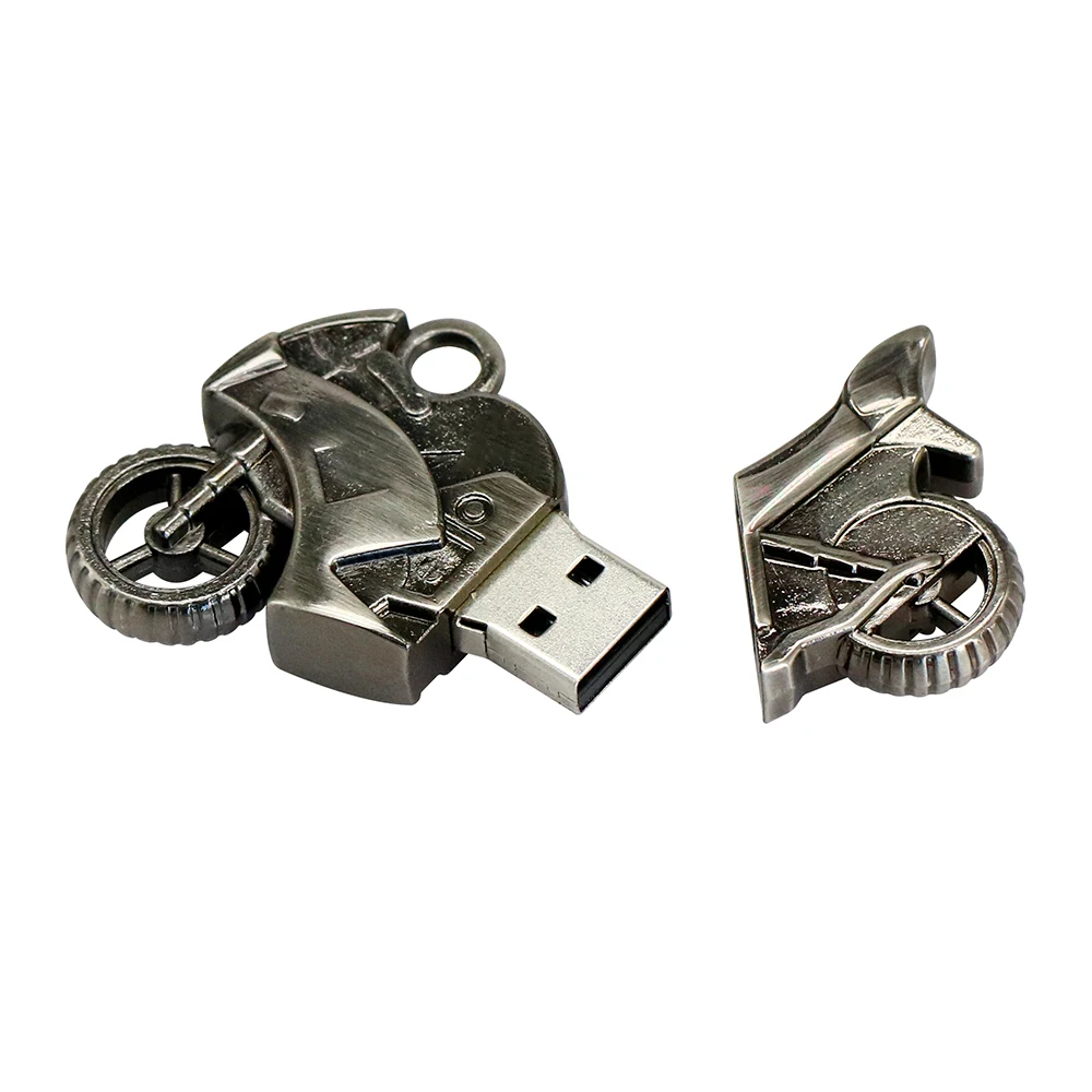 USB флэш-накопители металлические здорово мотоциклы USB Flash Drive 32 ГБ 16 ГБ 8 ГБ 4 ГБ U диска USB Stick с цепочкой