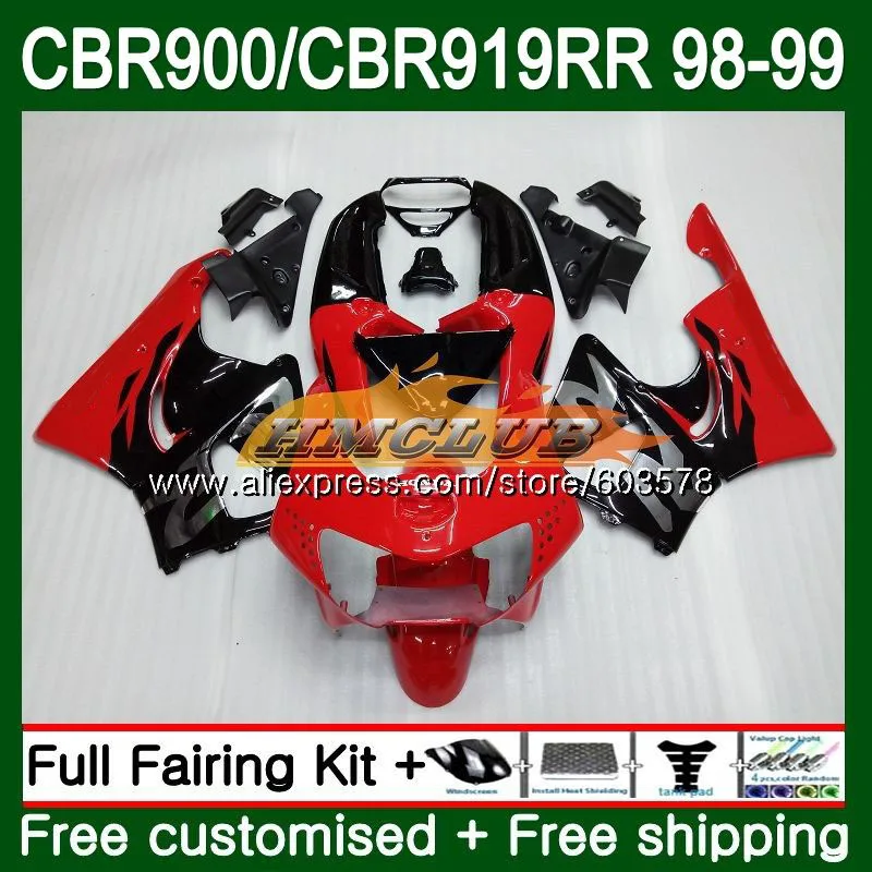 Средства ухода за кожей для HONDA CBR 919RR CBR900 RR CBR 919 RR 1998 1999 78CL. 11 CBR900RR CBR919RR CBR 900RR CBR919 RR 98 99 обтекатель черный, красный