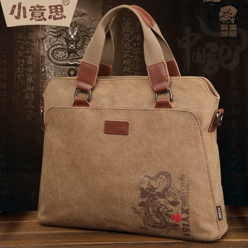 

Canvas Bag MEN'S Handbag Computer Bag Casual Business Briefcase Something