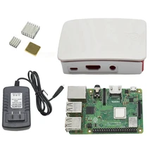 4 в 1 для Raspberry Pi 3 Model B+(плюс) плата+ Abs чехол+ 5 В 3A адаптер питания+ комплект радиатора для Raspberry Pi 3B