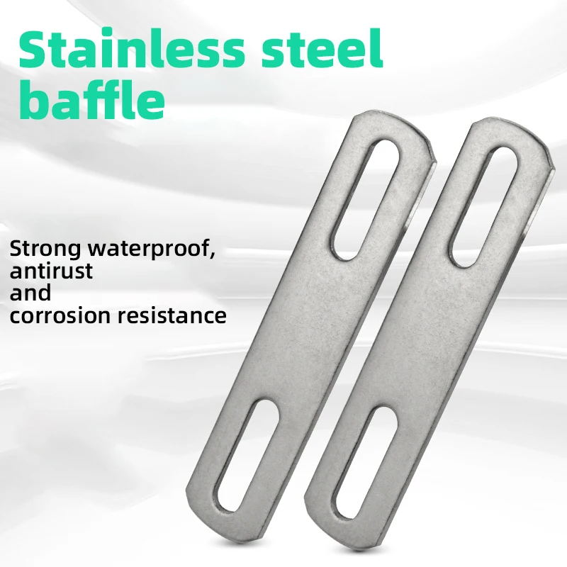 304 Stainless Steel Thickened Flat Gasket Square Washer Baffle Plate Accessories U-shaped Screws And Bolts